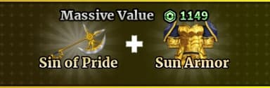 Sin Of Pride + Sun Armor